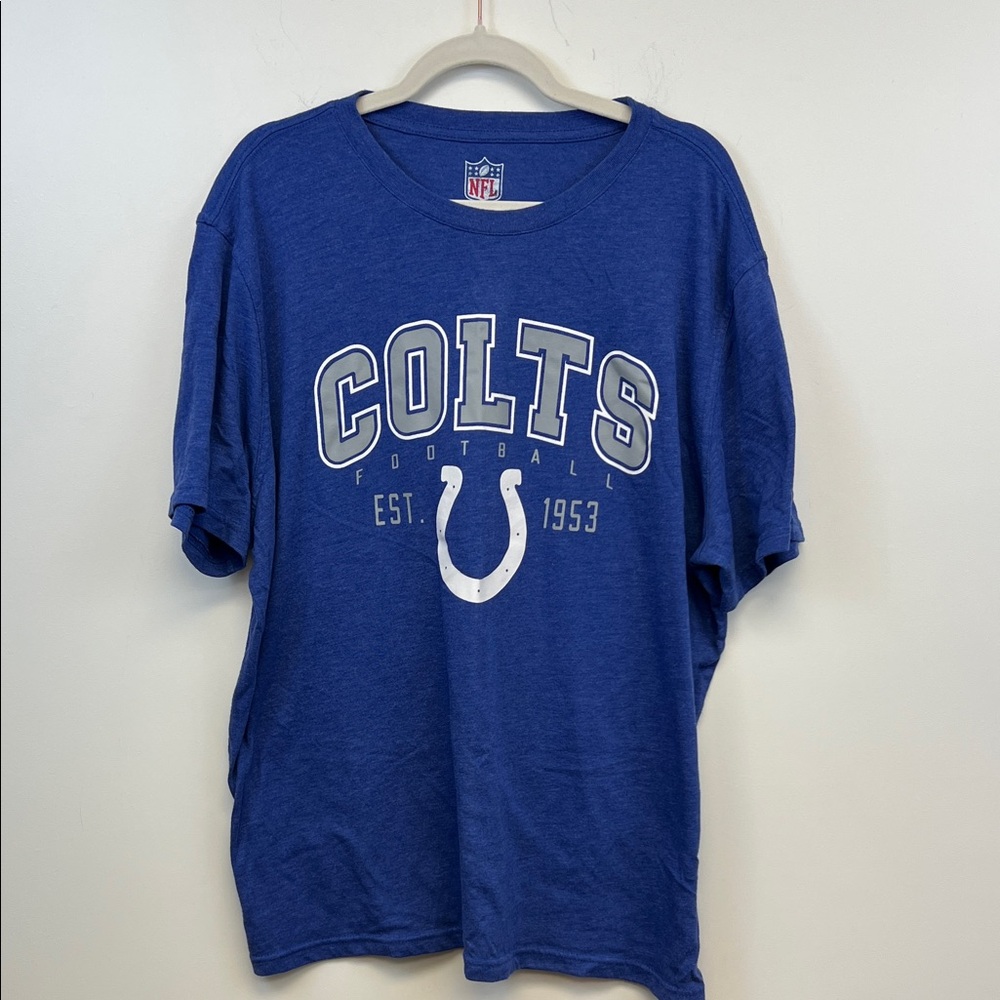 NFL Indianapolis Colts Men’s Blue Casual Football t-shirt Size 2X